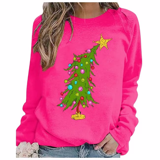cute ugly christmas sweater pink