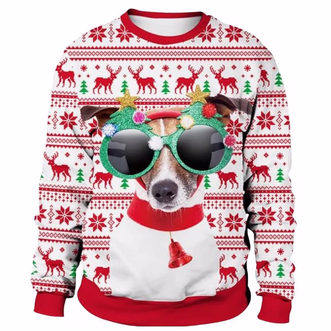 dog ugly christmas sweater