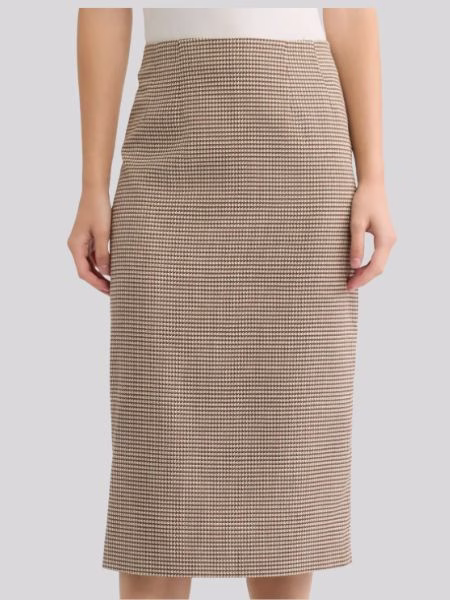 houndstooth midi skirt