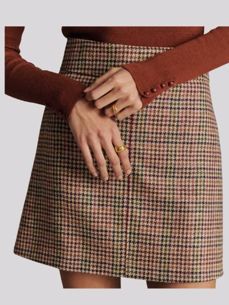 houndstooth mini skirt