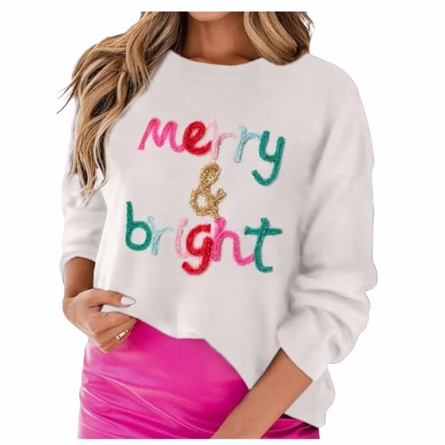 merry and bright christmas sweater