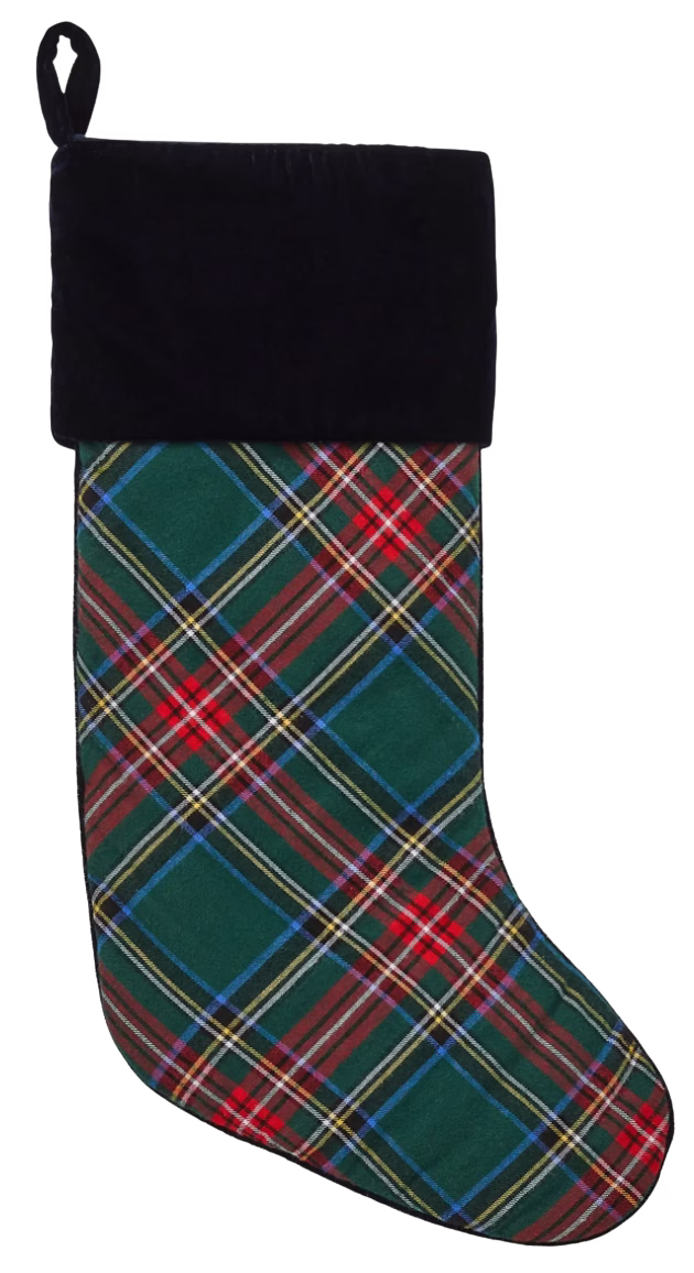 petite plume tartan stocking