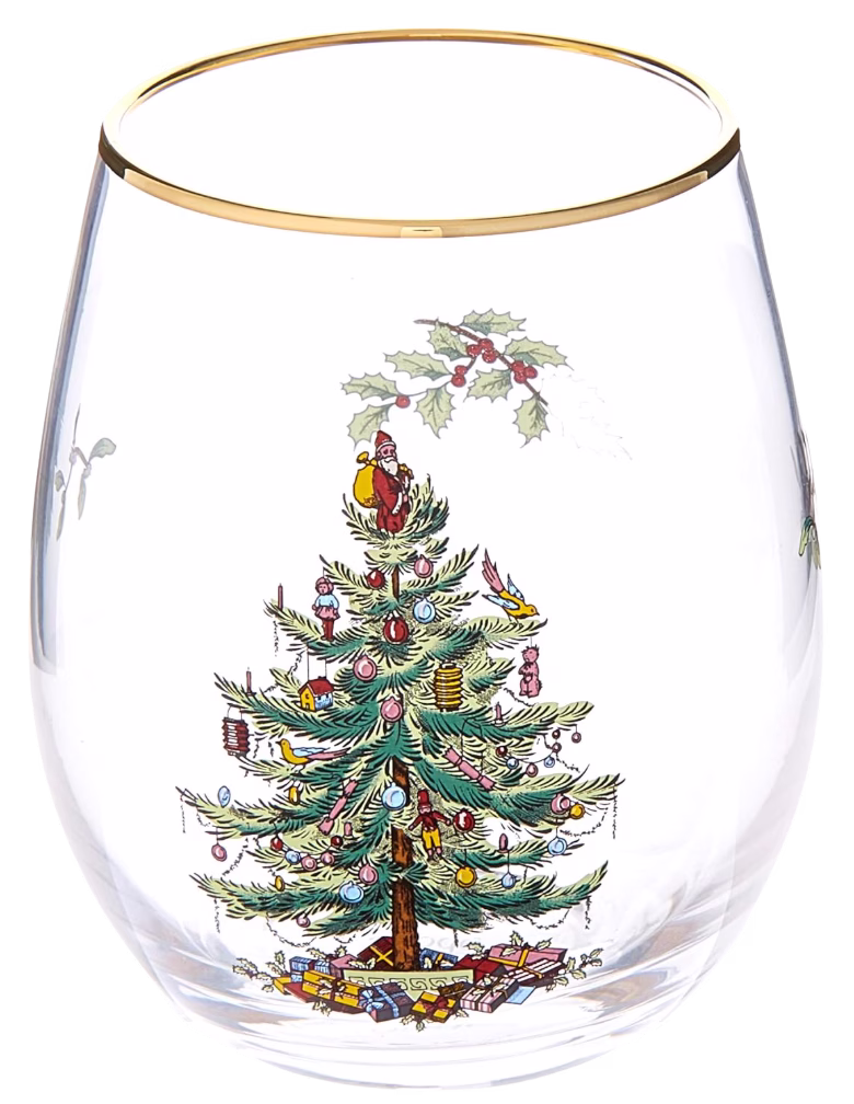 spode christmas tree glasses