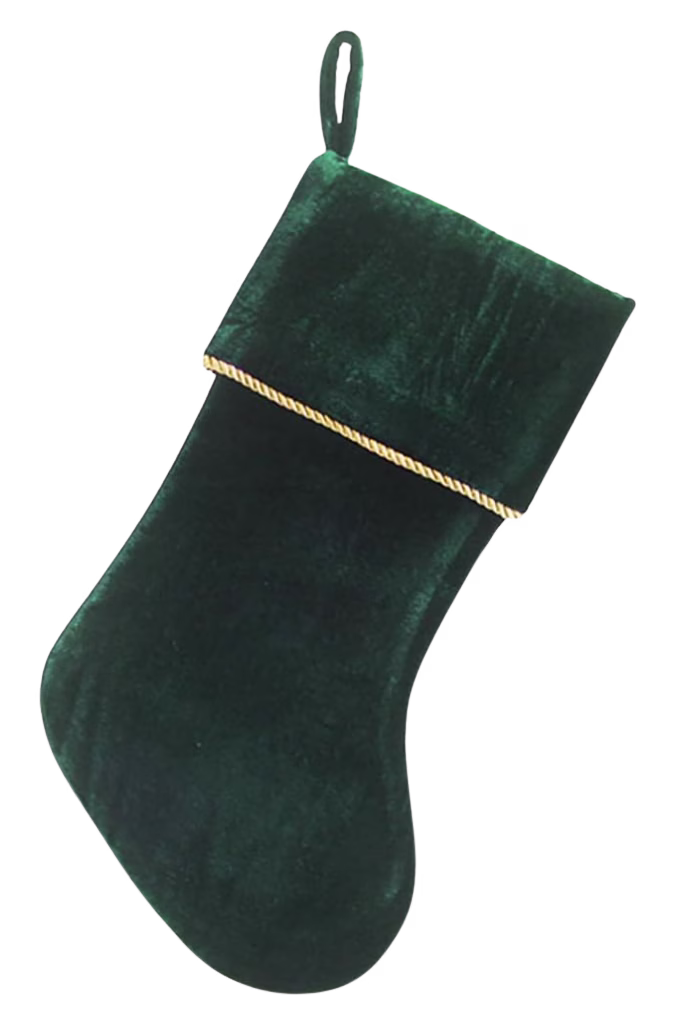 velvet christmas stocking