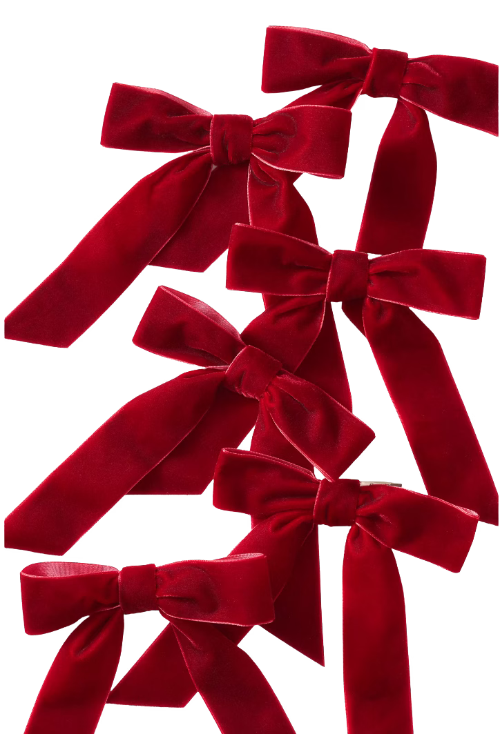 velvet clip on bows