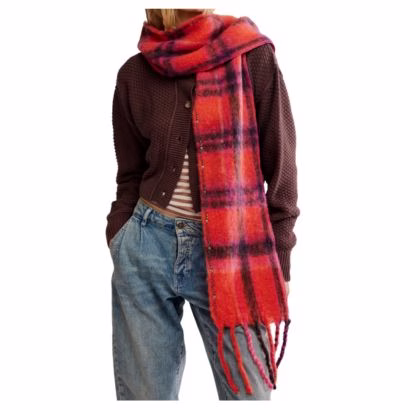 Free people tartan scarf