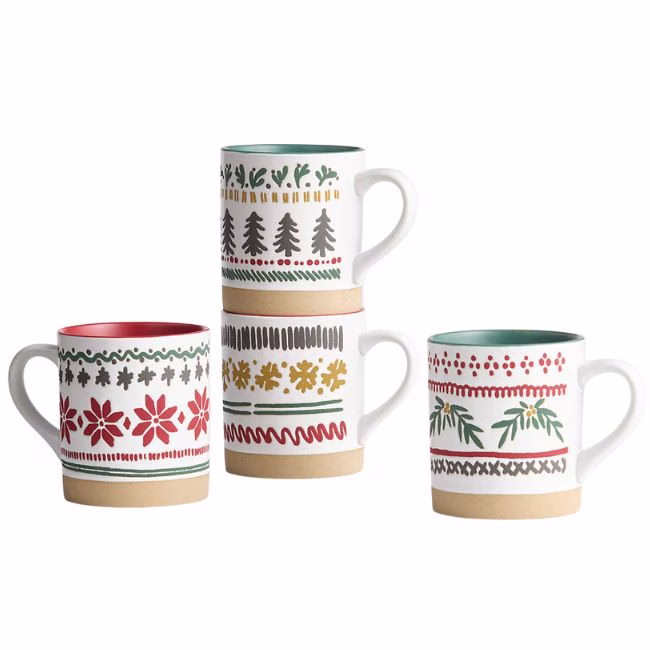 christmas nordic coffee mugs