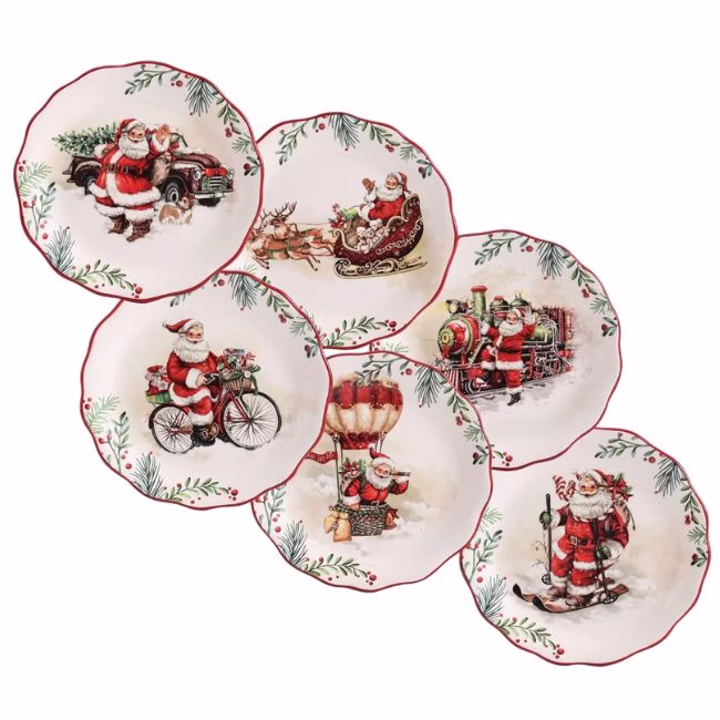 santa appetizer plates
