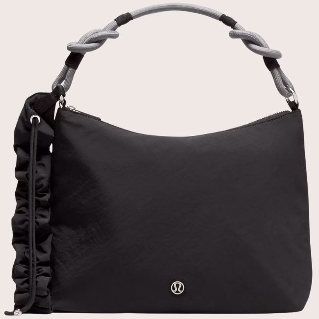 Lululemon Black Ruffle Bag