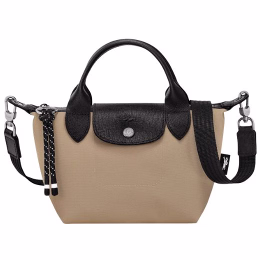 black and tan small longchamp crossbody bag