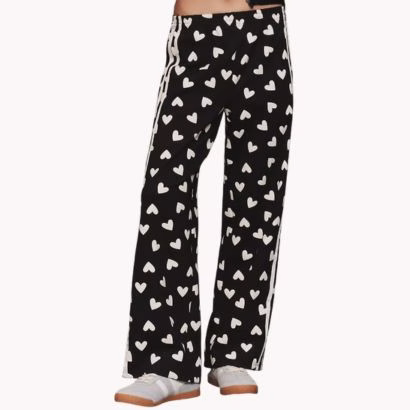 black pants with white hearts valentine's day