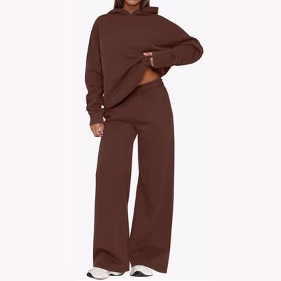 brown sweatsuit