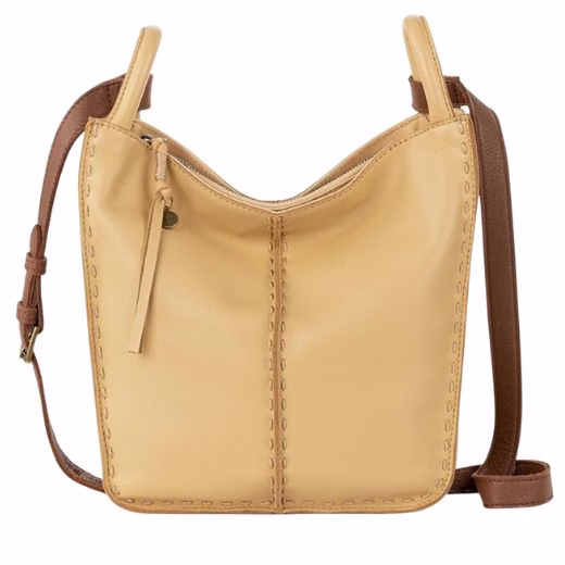 butter yellow crossbody bucket bag