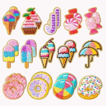 candy and sweets chenille patches