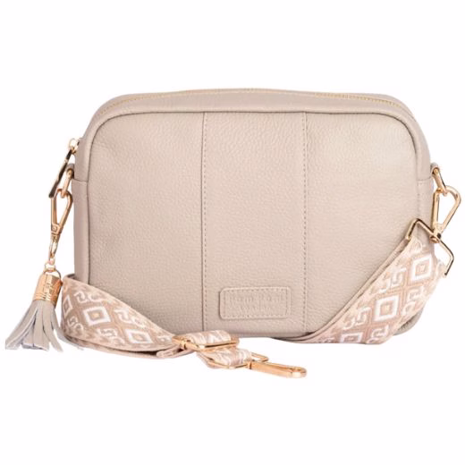 cream colored crossbody bag