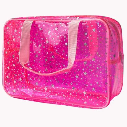 hot pink with stars large cosmetic kit stoney clover lane dupe