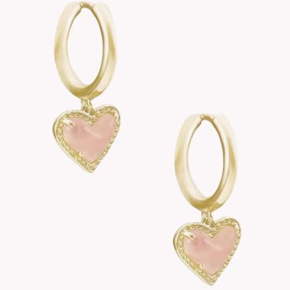 kendra scott pink heart earrings valentine's day
