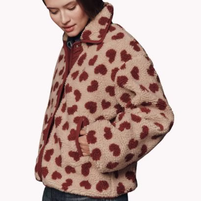 sherpa fleeve heart jacket for valentine's day
