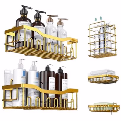5 piece stainless steel shower caddy