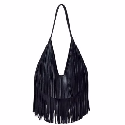 Black Fringe Bag