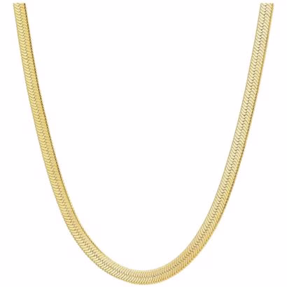 Gold Herringbone Necklace