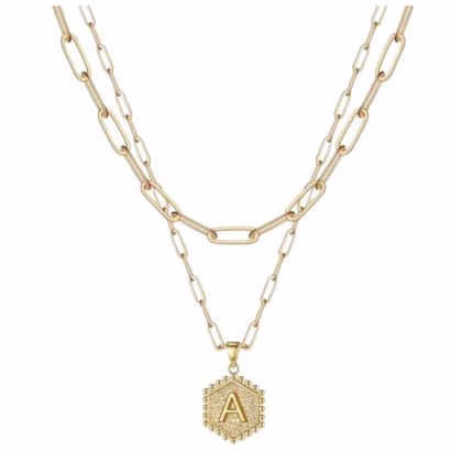 Layered Initial Necklace