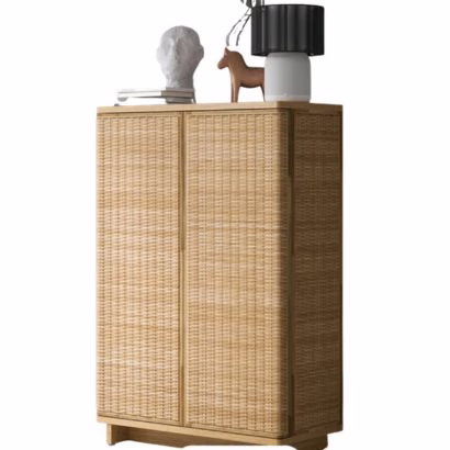 rattan storage cabinet