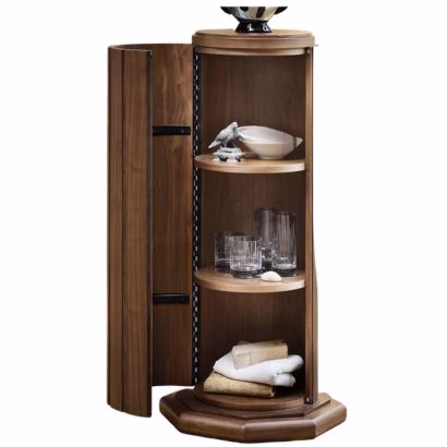 walnut storage pedastal