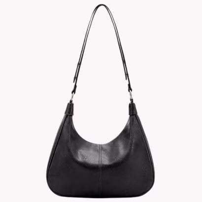 Black shoulder hobo bag