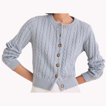 Blue cotton cardigan