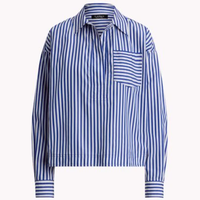 Blue striped blouse