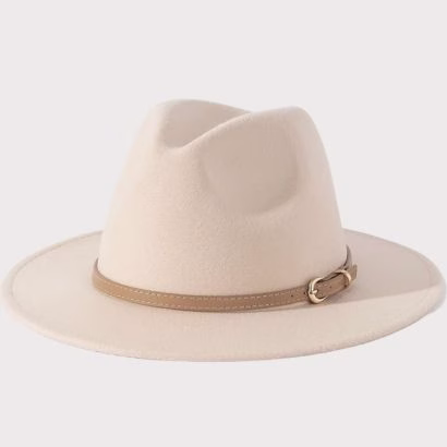 Cream felt fedora