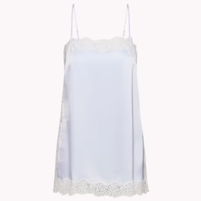 Ice Blue Camisole with Lace Trim