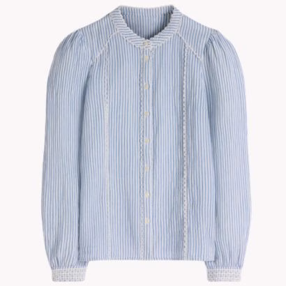 blue and white stripe shirt