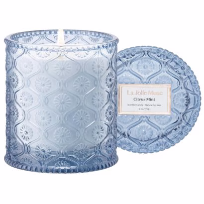 blue citrus candle
