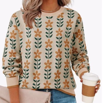 floral spring sweater