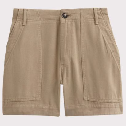khaki linen shorts