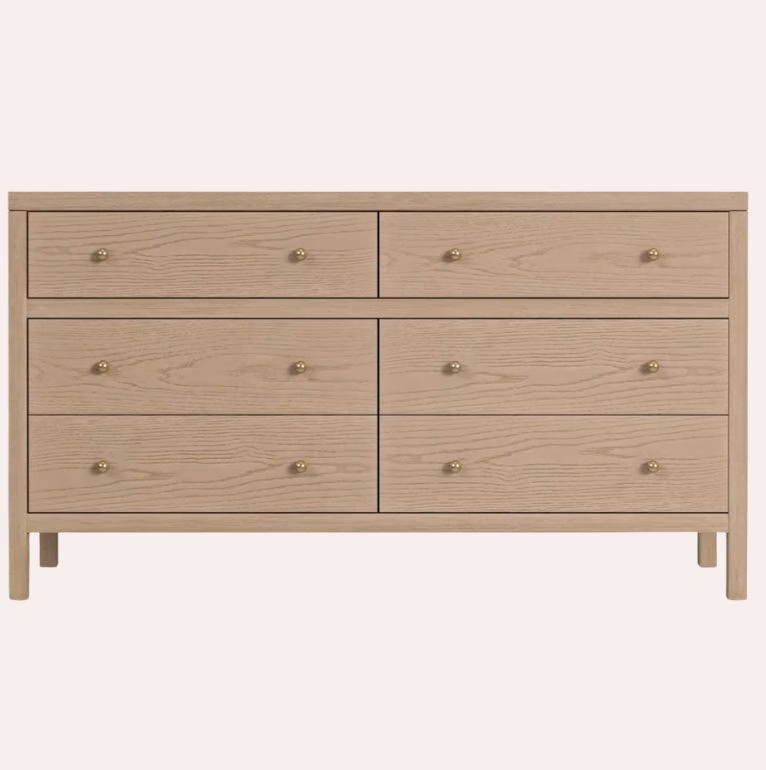 oak six drawer dresser