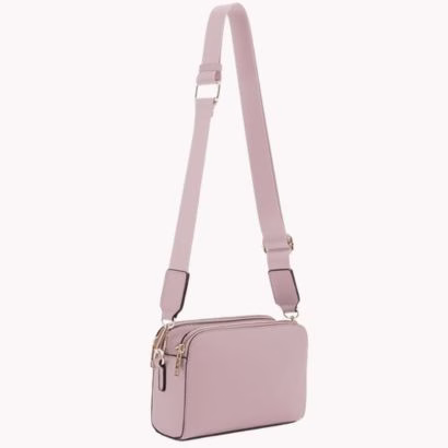 pink camera crossbody