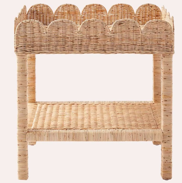 rattan side table