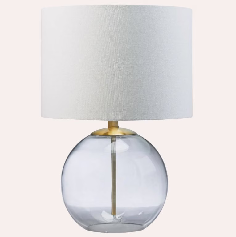 round glass table lamp
