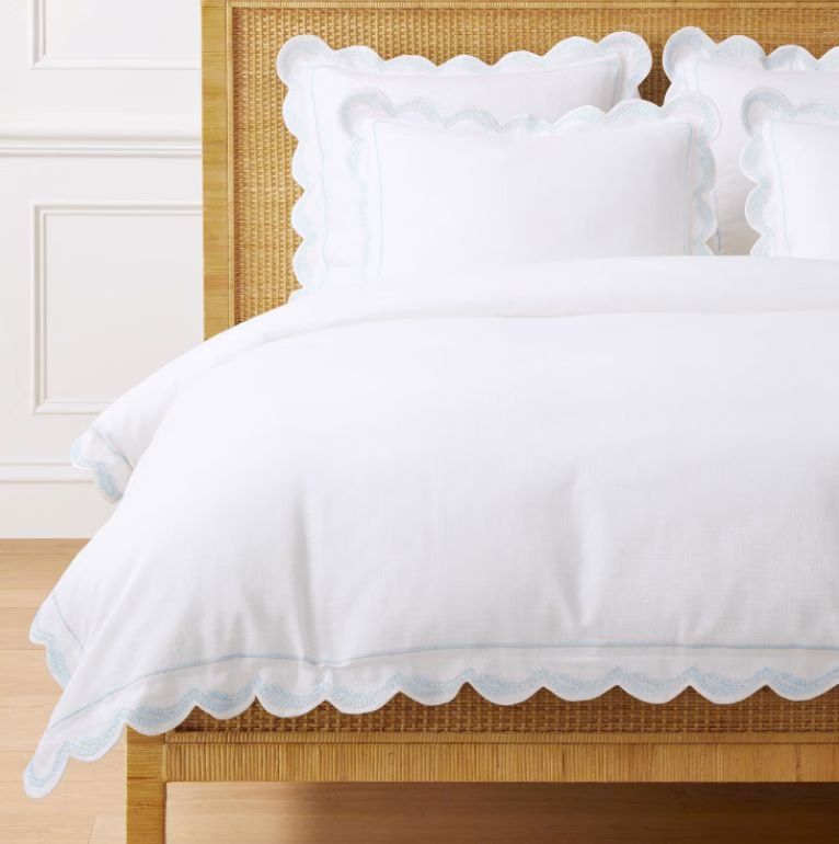 scalloped duvet cover