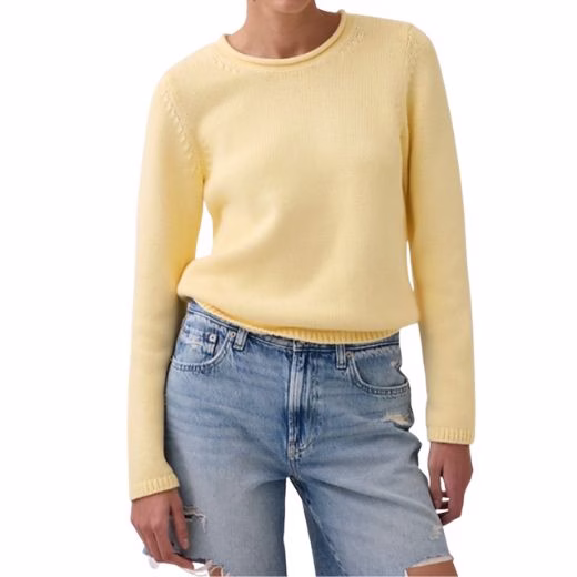yellow roll neck sweater