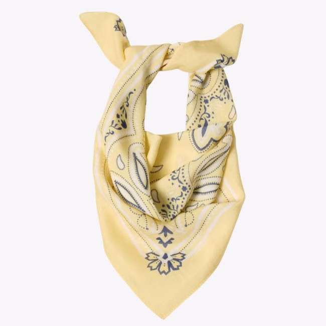 paisley yellow bandana