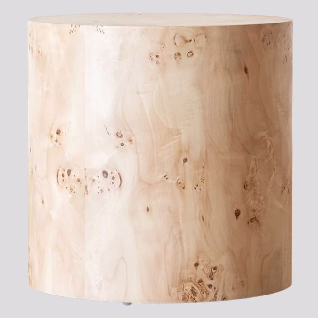 studio mcgee burl wood side table