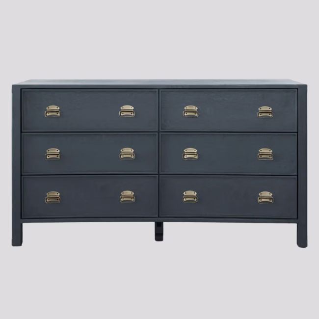 studio mcgee navy and gold dresser