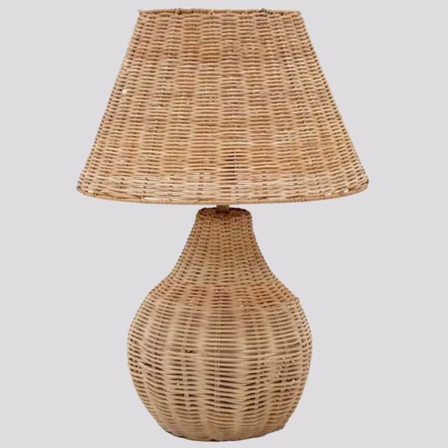 studio mcgee rattan table lamp dupe