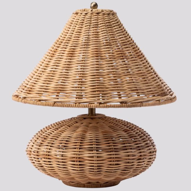 studio mcgee rattan table lamp