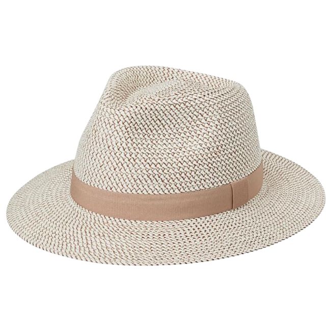 tan and cream fedora for summer