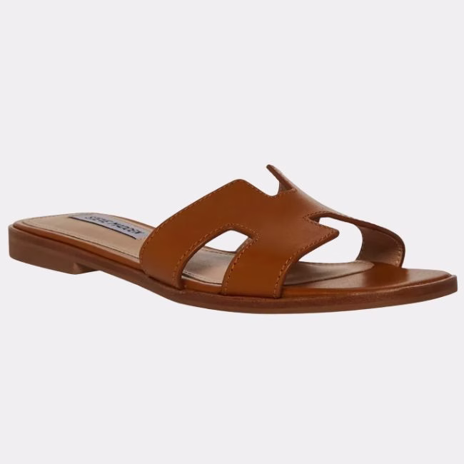tan steve madden slide